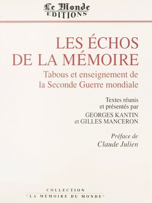 cover image of Les Échos de la mémoire